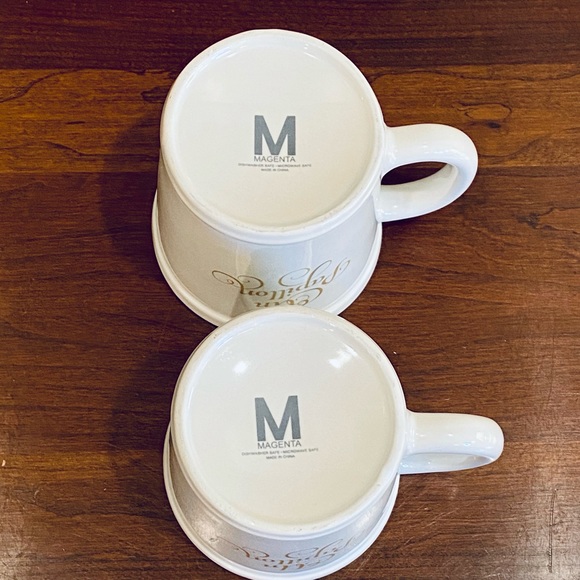 🌟HP🌟Butterfly/Papillon Pottery Mug by Magenta Set of Two - Picture 7 of 8